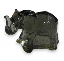 Éléphant en verre Svenskt Glas signé P.