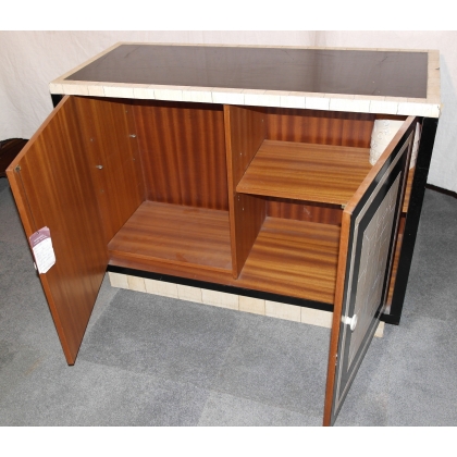  Buffet anglais Art Déco laqué blanc et sur  Moinat SA  - Antiquités décoration