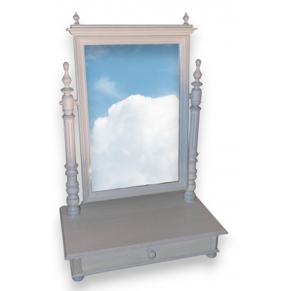  Miroir de table laquée blanc sur  Moinat SA  - Antiquités décoration