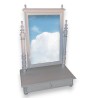  Miroir de table laquée blanc sur  Moinat SA  - Antiquités décoration