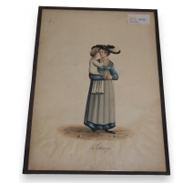 Gravure "Costume" de Fribourg
