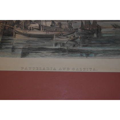 Gravure "Pantelaria and Galeita"  sur Moinat SA  - Antiquités décoration -  Gravures, Lithos