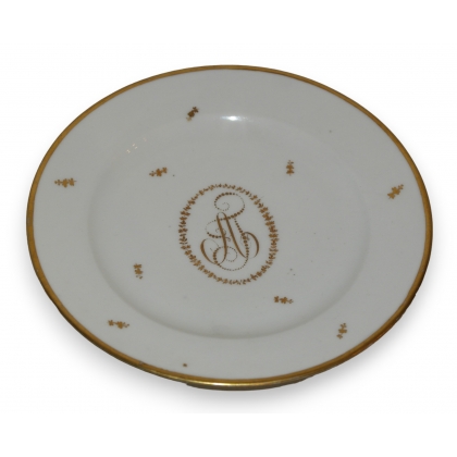 Assiette en porcelaine Vieux Paris