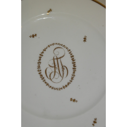 Assiette en porcelaine Vieux Paris