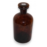Flacon de pharmacie en verre bruni