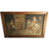 Framed tapestry with painted decoration by Moinat SA – Antiques and home décor