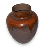  Vase en faïence brun et orange sur  Moinat SA  - Antiquités décoration