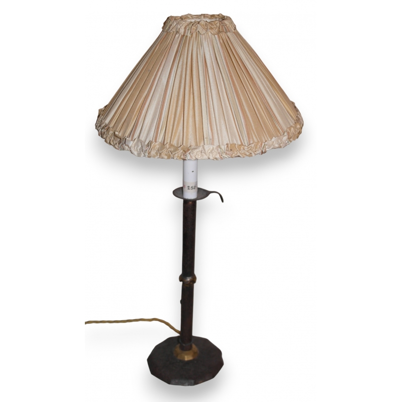 Bougeoir monté en lampe