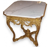Table carrée style Louis XIV en bois