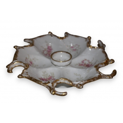Plat à oeufs en porcelaine Napoléon III