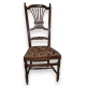 Chaise provençale assise en tapisserie