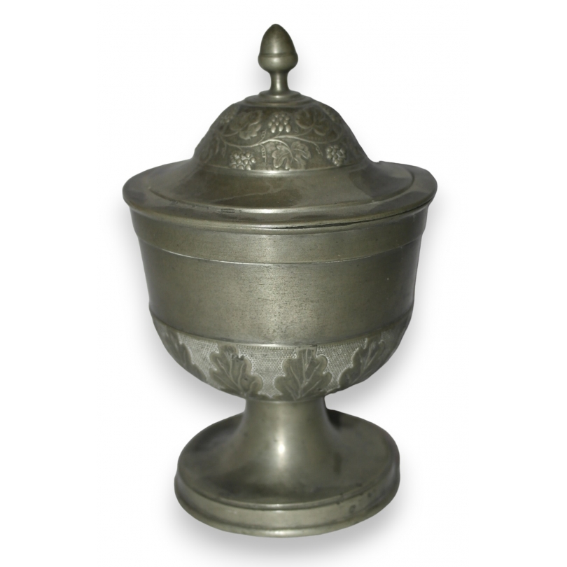 Vaud-style pewter sugar bowl signed GOLDNER, by Moinat SA – Antiques and home décor