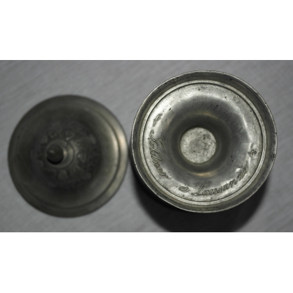 Vaud-style pewter sugar bowl signed GOLDNER, by Moinat SA – Antiques and home décor