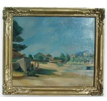 Tableau "Paysage", signé HARTMANN.