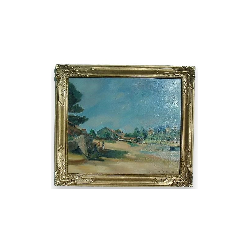 Table Landscape , signed HARTMANN.