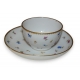 Tasse et sous-tasse décor bleuets bleu