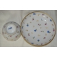 Tasse et sous-tasse décor bleuets bleu