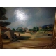 Painting "Landscape, houses an