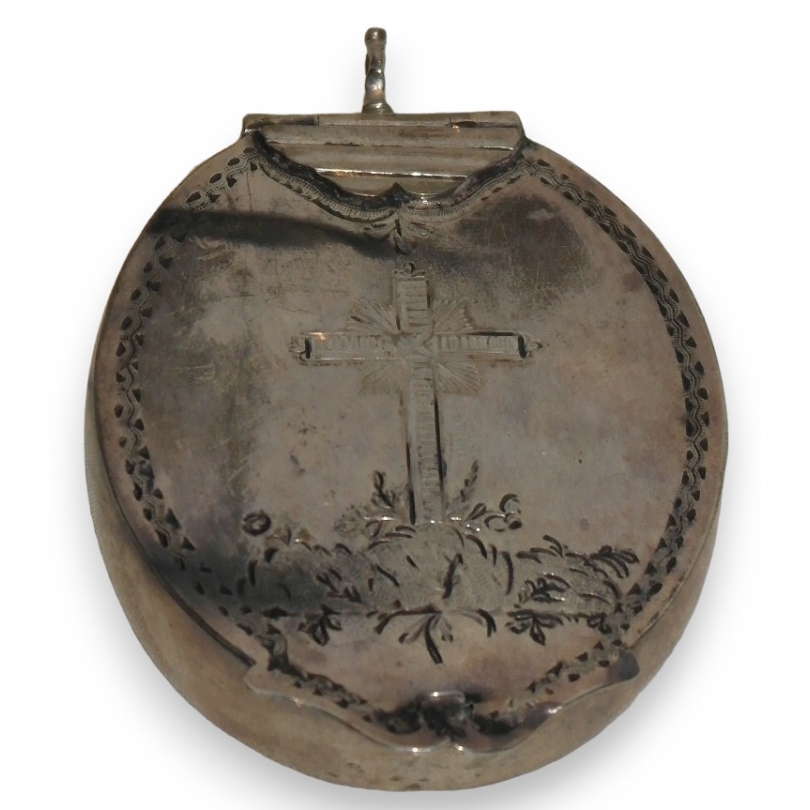 Reliquaire, pendentif- boite en argent