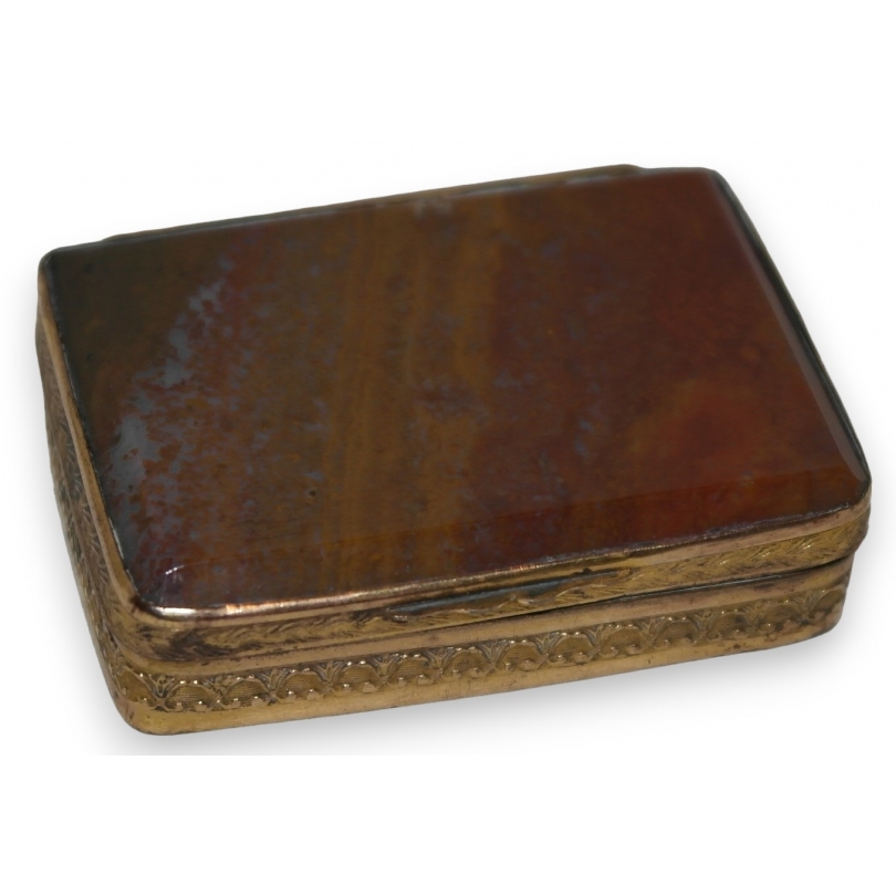 Brass and hardstone box by  Moinat SA  - Antiques and decorative items