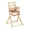 Chaise haute d\'enfant pliante en hêtre