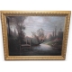 Huile sur toile "Rivière" non signé