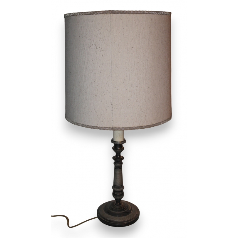 Bougeoir en bronze monté en lampe sur  Moinat SA  - Antiquités décoration