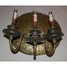  Applique ronde en laiton perforé à 3 sur  Moinat SA  - Antiquités décoration