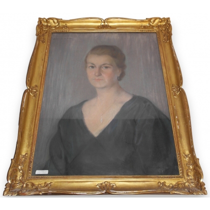  Pastel portrait signé Mabruo sept. 1936 sur  Moinat SA  - Antiquités décoration