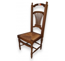 Chaise style provençal paillée
