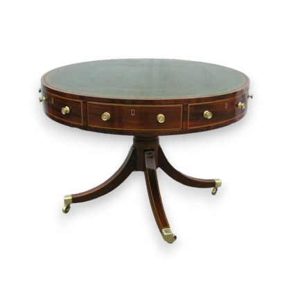 Mesa giratoria. Tablero de cuero verde. En  Moinat SA  - Antigüedades y decoración