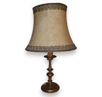 Lampe en laiton avec abat-jour en