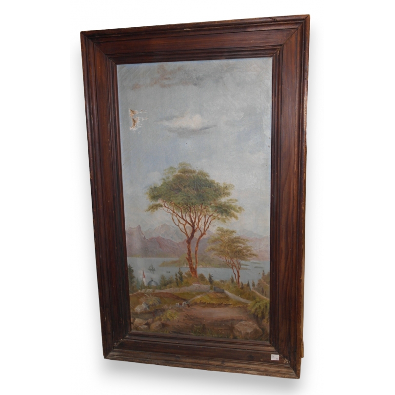 Paintings | Oil on canvas "Tree by the River" Moinat SA  - Antiques and home décor