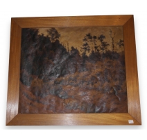 Huile sur toile "Foret" signée CLEMENT