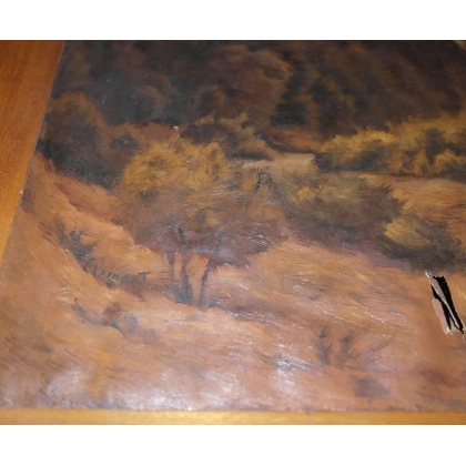 Paintings | Oil on canvas ‘Foret’, signed CLEMENT Moinat SA  – Antiques and home décor