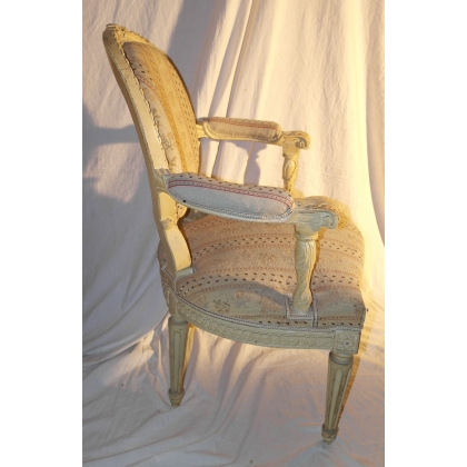 Pair of Louis XVI armchairs, backrest by  Moinat SA  - Antiques and interior design