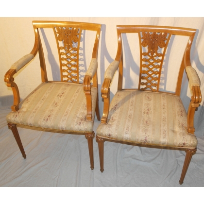 Set of 2 chairs and 2 armchairs by Moinat SA – Antiques and home décor
