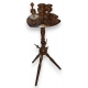 Guéridon fumoir bois sculpté
