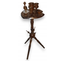 Guéridon fumoir bois sculpté