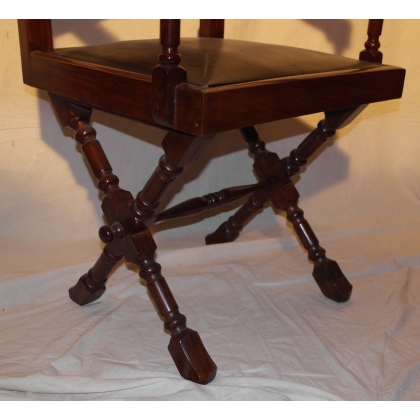 Boat armchair, in mahogany. Available from  Moinat SA  - Antiques and home décor