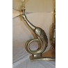 Table basse \"3 grues\" en bronze
