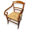 Cherry wood Directoire-style wicker armchair from Moinat SA – Antiques and interior design
