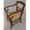 Cherry wood Directoire-style wicker armchair from Moinat SA – Antiques and interior design