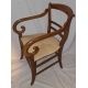 Fauteuil Directoire paillé en cerisier