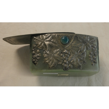 Art Nouveau glass and pewter box by  Moinat SA  - Antiques and decorative items