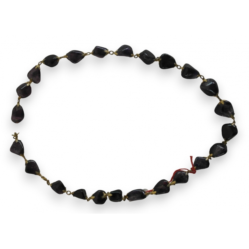 Collier en pierres dures violettes