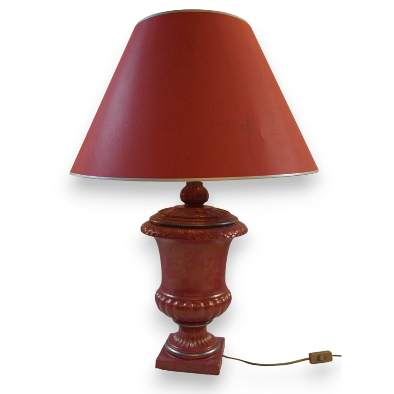  Lampe urne rouge sur  Moinat SA  - Antiquités décoration