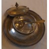 Silver-coloured metal mustard pot from Moinat SA – Antiques and home décor