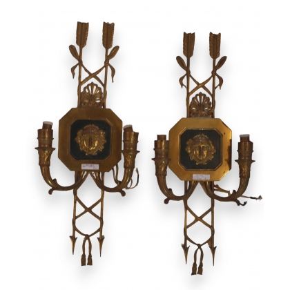  Paire d'applique style Empire de la sur  Moinat SA  - Antiquités décoration