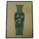 Peinture sur soie "Vase vert"